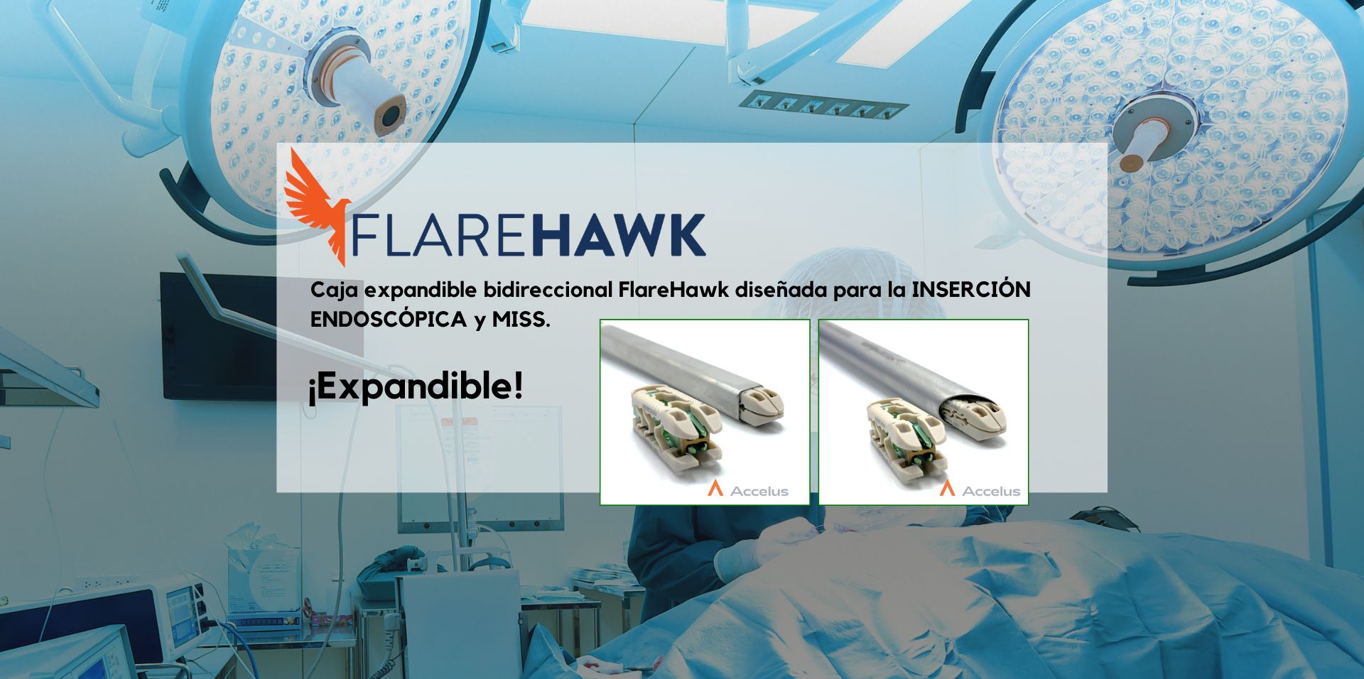 Implante FlareHawk para endoscopia de columna