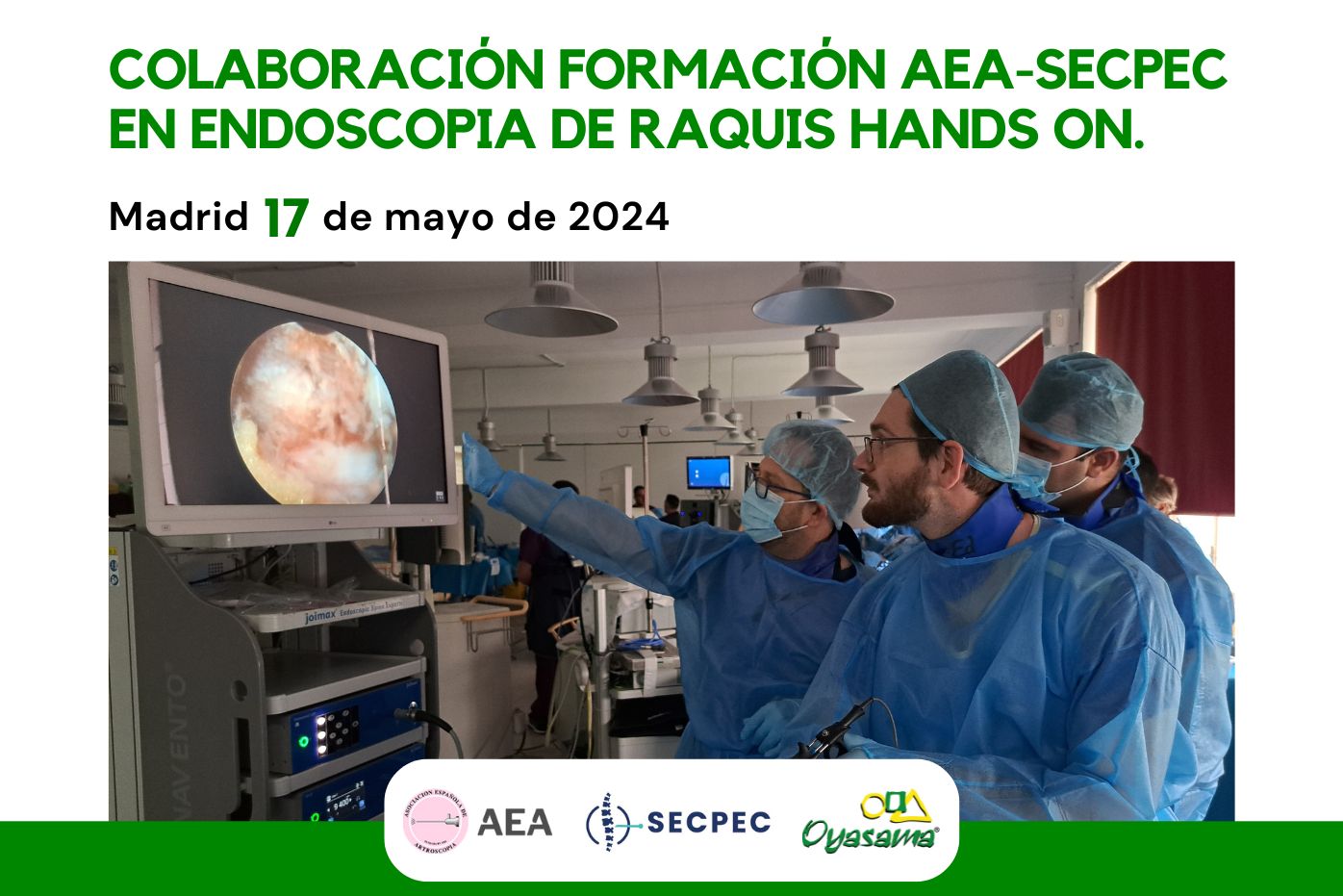 Curso Endoscopia de Raquis Hands on. Taller práctico en cadáver