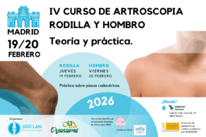 Próximo Curso de Artroscopia de rodilla y hombro 2026. Doclan Traumatología y Oyasama