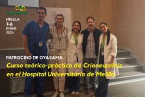 Patrocinio de Oyasama del Curso de Crioneurolisis en Melilla